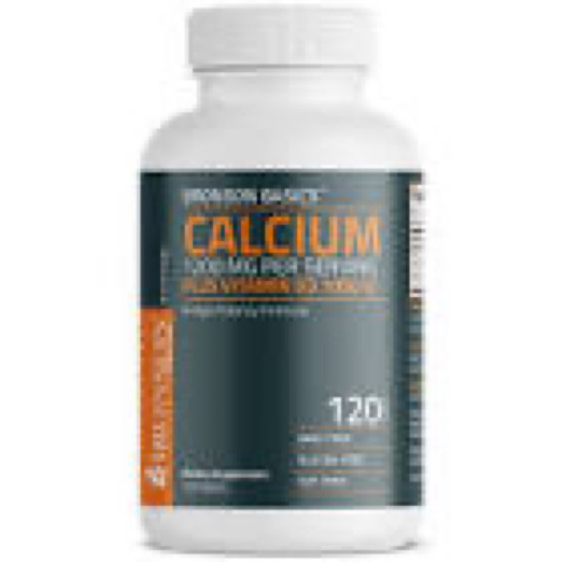 Bronson Calcium 1200mg Per Serving Plus Vitamin D3 1000 IU High Potency Formula, Non-GMO, 120 Tablets 120 Count. (Exp 02/2028)