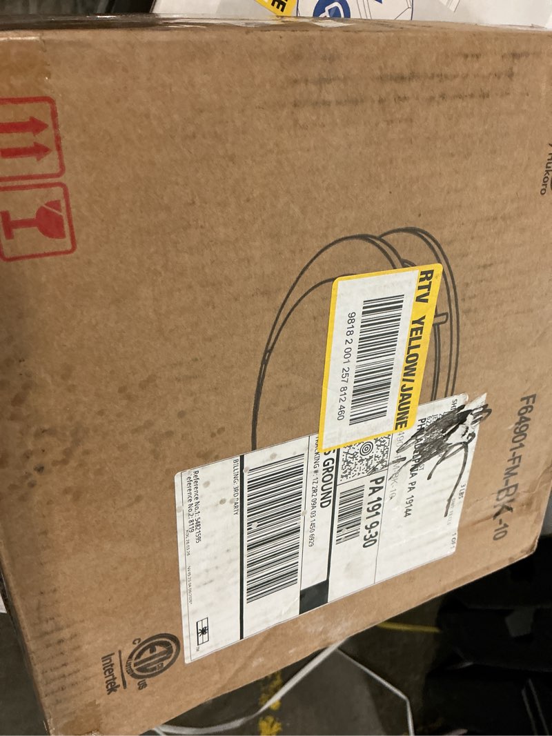 Condition photo showing New/Like New for hanz 10 in. matte black selectable led 2700k, 3000k, 3500k, 4000k, 5000k flush mount ceiling light