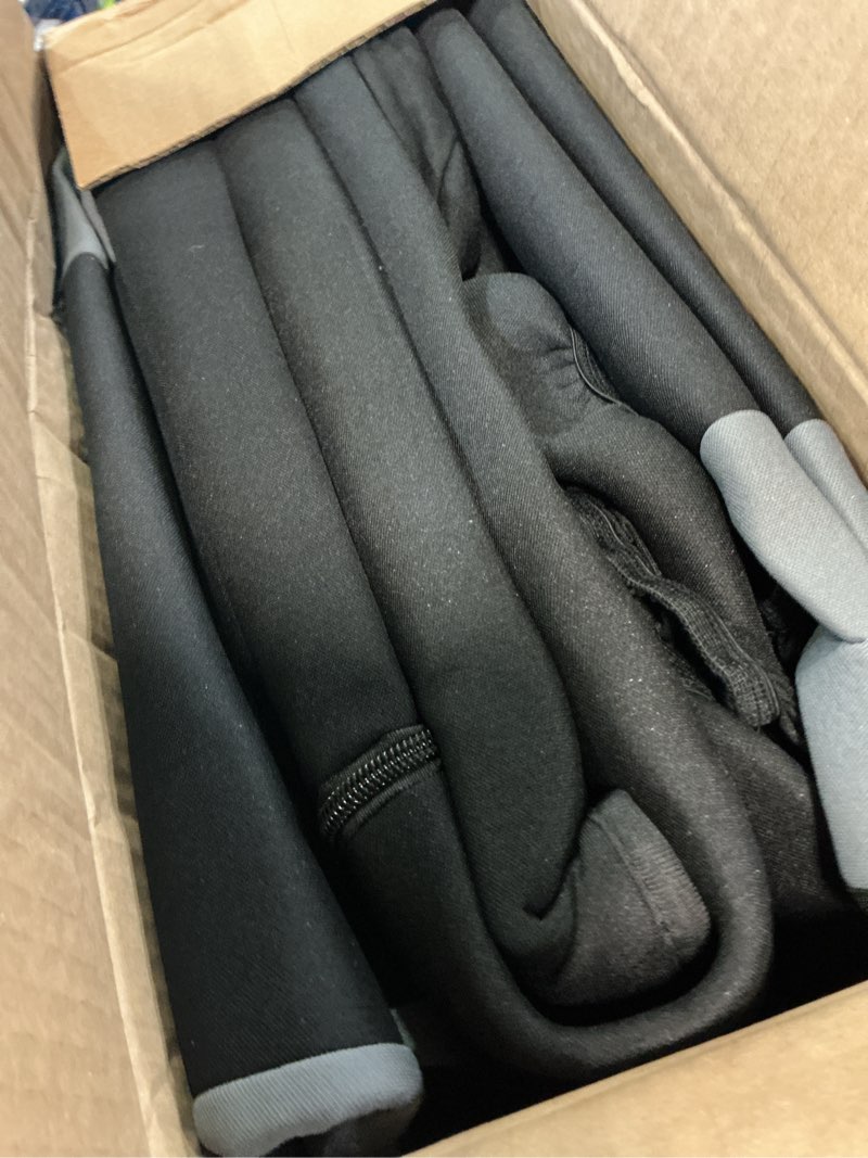 Condition photo showing New/Like New for skechers seat covers, premium breathable polyester seat covers, car seat covers full set airbag compatible, automotive comfort for most cars, vans, trucks, suvs (full set,grey) full set black and grey