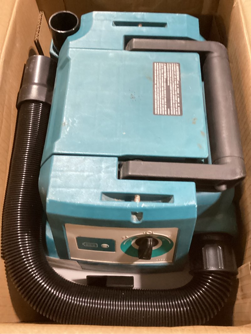 Condition photo showing Good Condition for makita xcv11z 18v lxt lithium-ion brushless cordless 2 gallon hepa filter portable wet/dry dust extractor/vacuum, tool only bare tool teal/grey