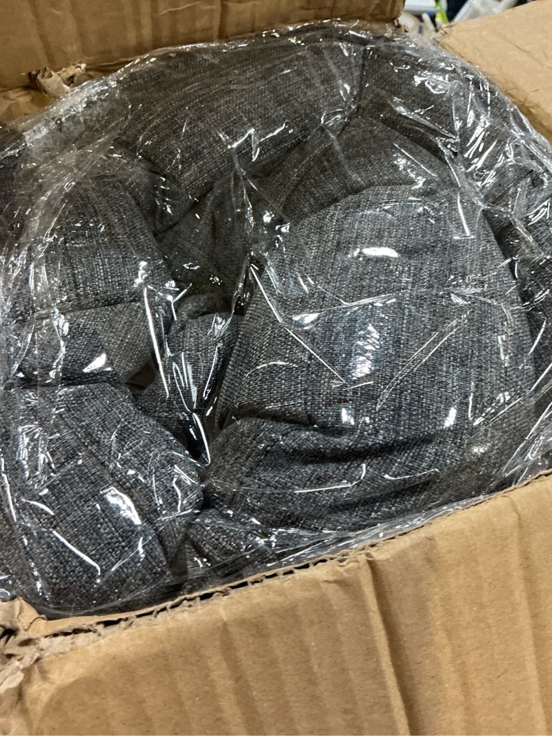 Condition photo showing Good Condition for qilloway indoor/outdoor high back chair cushion for adirondack,spring/summer seasonal all weather replacement rocking chair cushions. (1 piece, charcoal grey/black)