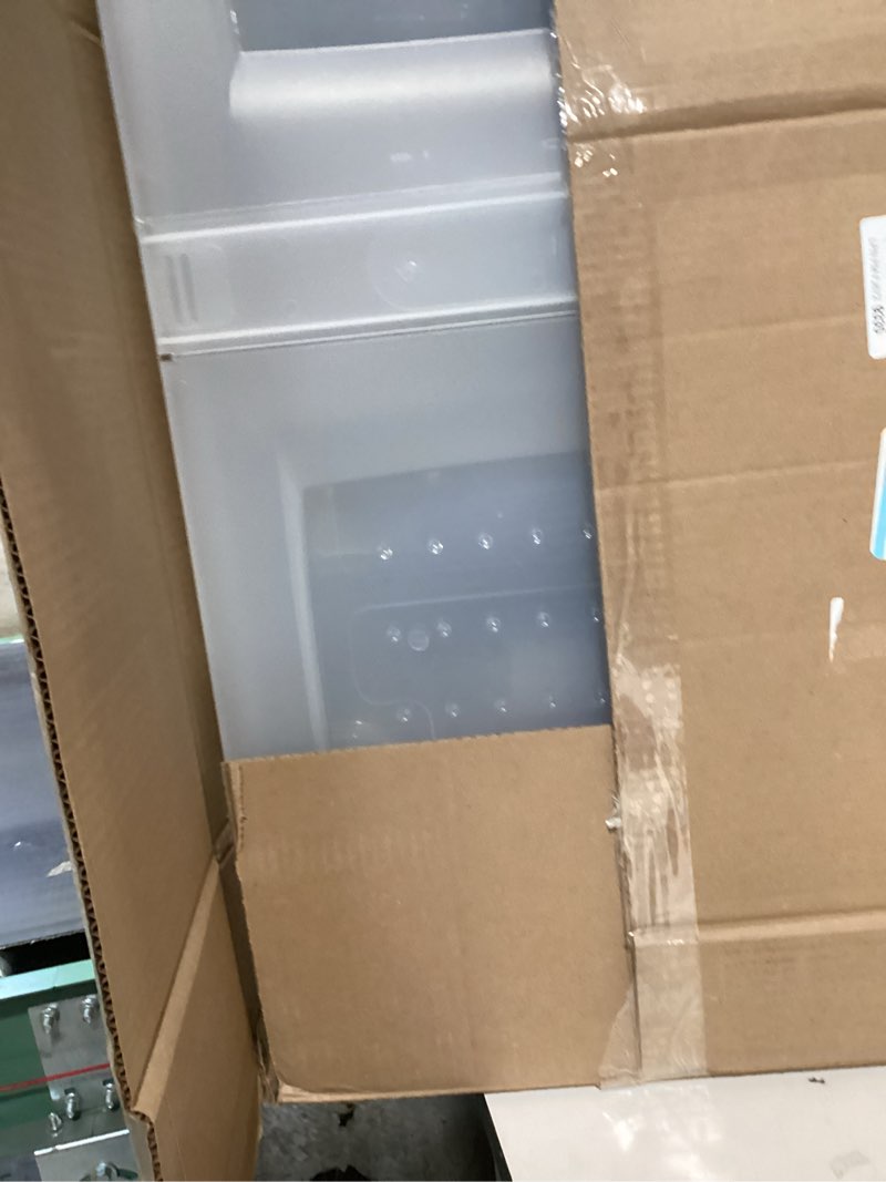 Condition photo showing New/Like New for Rubbermaid 70 Quart Under the Bed Low Profile Storage Boxes with Dual Hinged Lids and Easy Rolling Caster Wheels, Clear, 2 Pack Under the Bed - 2 Pack