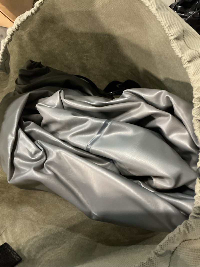 Condition photo showing As Is for ozark trail 16" queen air mattress with built-in electric pump
