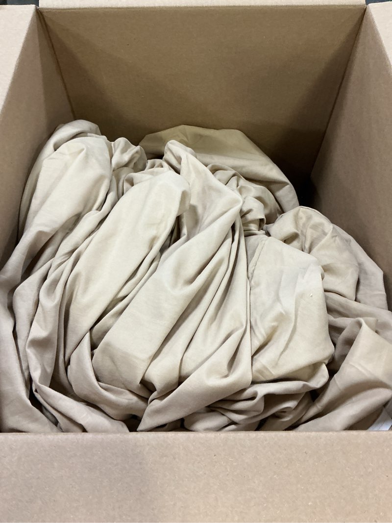 Condition photo showing As Is for Bedsure Deep Beige Oversized King Duvet Cover - 3 Pieces Prewashed Cotton-Like Extra Soft Bedding Set, Includes 1 Duvet Cover 120x98 Inches with Zipper Closure & 2 Pillow Shams, Comforter Not Included 02 - Deep Beige (No Comforter) Oversized King (120" x 98")