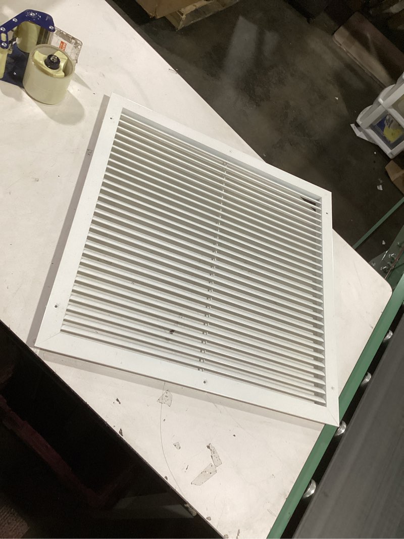 Condition photo showing item condition for Similar to 12\"w X 18\"h Aluminum Adjustable Return/Supply HVAC Air Grille - Full Control Horizontal Airflow Direction - Vent Duct Cover - Single Deflection [Outer Dimensions: 13.85\"w X 19.85\"h]