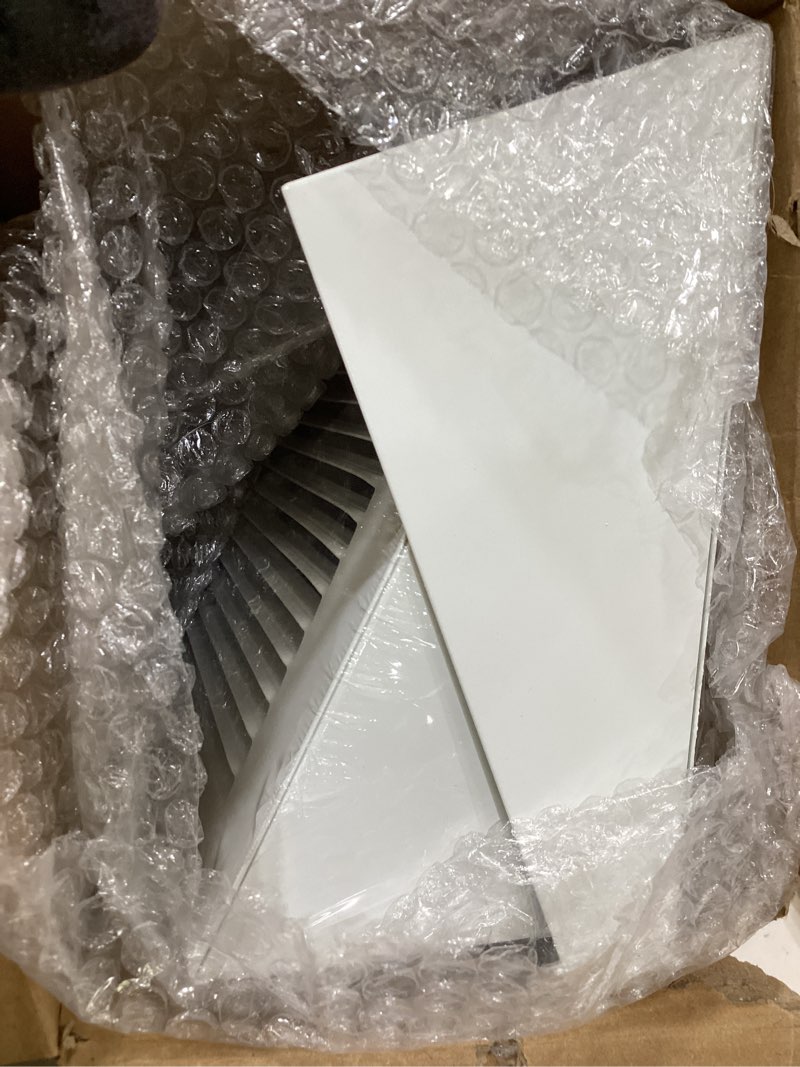 Condition photo showing Good Condition for honeydak 2 pack baseboard register vent covers 12 x 6 duct opening size baseboard return air grille diffuser, steel triangular air return vent cover, outer dimensions: 13-3/4 x 6-5/8 2 12"w x 6"h