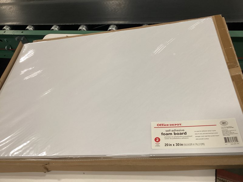 Condition photo showing Good Condition for Office Depot Foam Board, 20in. x 30in., White, 2 Count