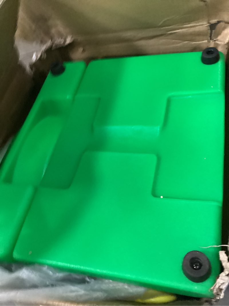 Condition photo showing As Is for b-air 2 hp air blower, powerful bounce house blower fan for large inflatable bouncy house, bouncy castle and water slides, ba-bp-2-pl, green
