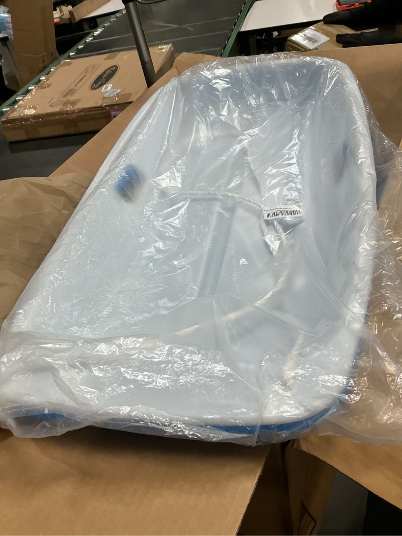 Condition photo showing As Is for Sled, Snow Sled for Kids and Adults, Racer Downhill Sprinter Snow Sled for 1-2 Riders with Pulling Rope and 2 Handles, Utility Pull Sled 35" for Skiing, Ice Fishing, Work Cargo, Deer Hunting, Gift White+Light Blue