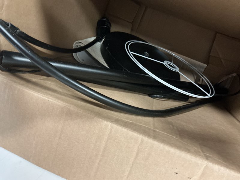 Condition photo showing As Is for Dimmable Floor Lamp, Arc Floor Lamp with Dimmer, Black Standing Lamp with Adjustable Hanging Shade, Over Couch Tall Reading Light, Modern Pole Lamp for Living Room Bedroom, 9W LED Bulb Included