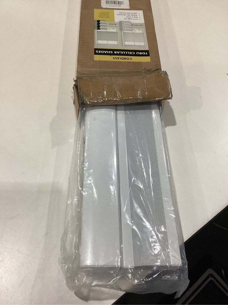 Condition photo showing New/Like New for unishades top down bottom up cellular shades cordless honeycomb blinds for indoor windows, for windows size (34" w × 64" h) colour (white - blackout) white - blackout 34" w × 64" h