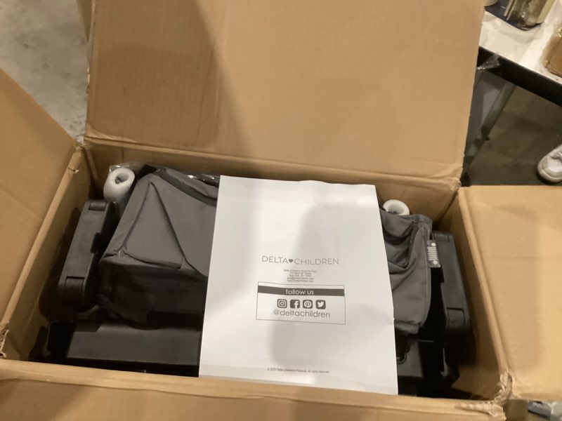 Condition photo showing Good Condition for Jeep Sport All-Terrain Stroller Wagon by Delta Children - Includes Canopy, Parent Organizer, Adjustable Handlebar, Snack Tray & Cup Holders, Grey/Olive Green