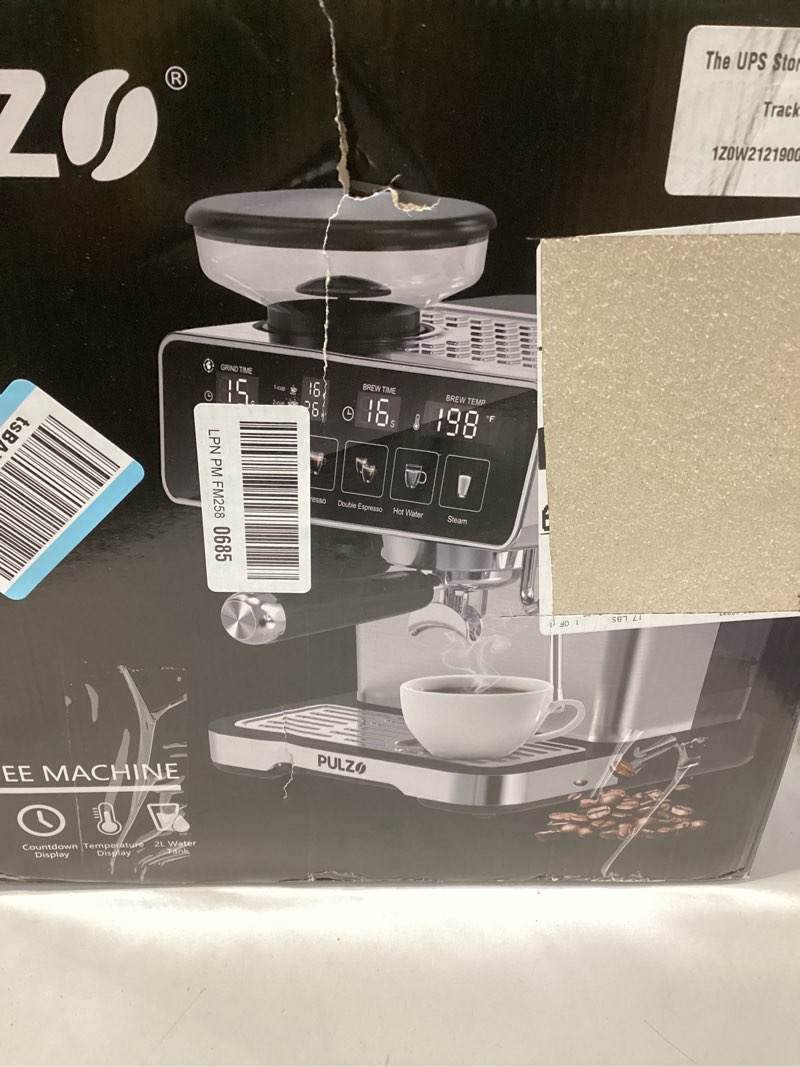 Condition photo showing New/Like New for AMZCHEF Espresso Machine, 58mm Professional Home Espresso Maker with Pressure Gauge, 190–204°F Brewing, 10 mm Adjustable Steam Wand for Latte Cappuccino 61oz Removable Water Tank