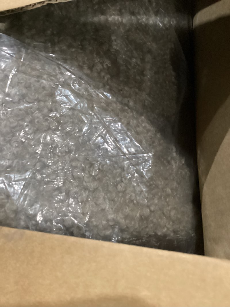 Condition photo showing Good Condition for Get Set Style Round Ottoman with Storage, Modern Boucle Ottoman Upholstered Foot Stools with Wood Base, Vanity Stool Chair, Footrest Stool Extra Seat for Living Room Bedroom Entryway (Taupe), Onesize