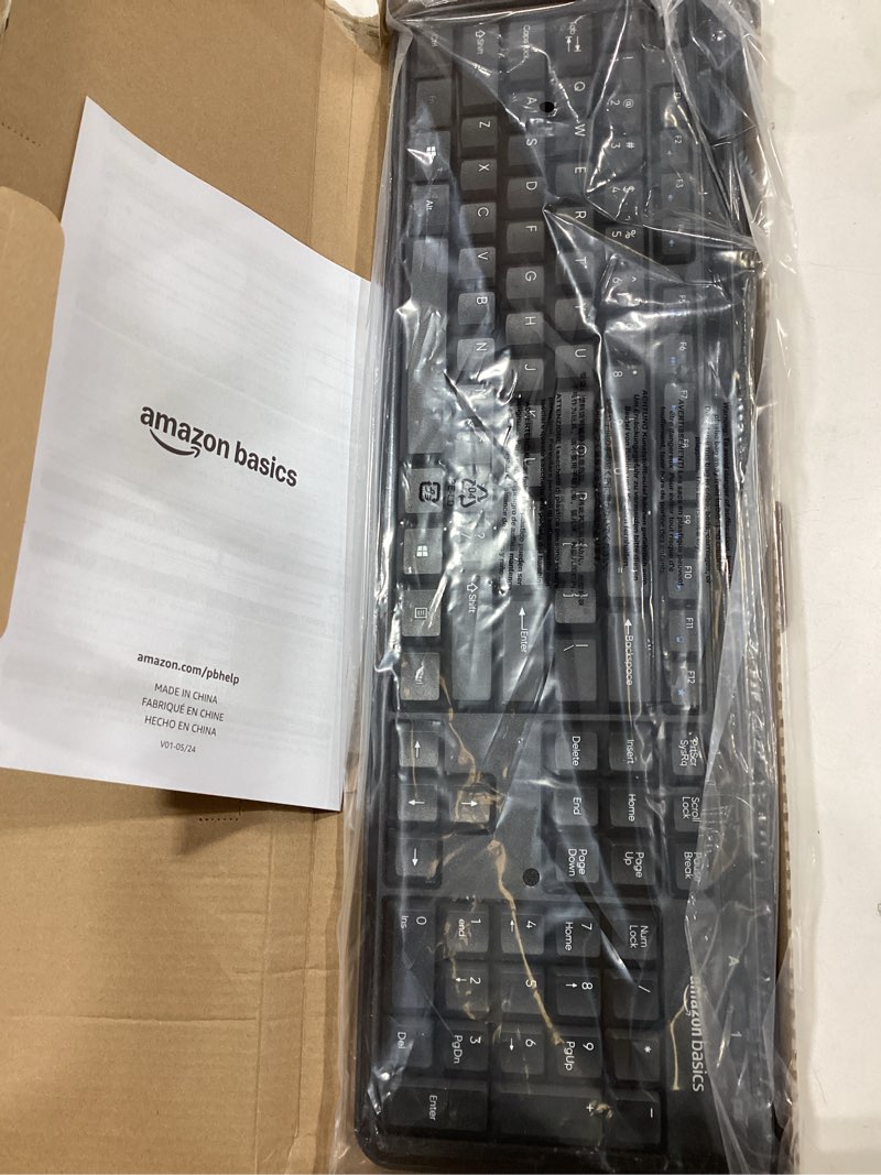 Condition photo showing Good Condition for Amazon Basics Modern Wireless Keyboard with Numeric Keypad, Compact US Layout (QWERTY), 2.4GHz, Black
