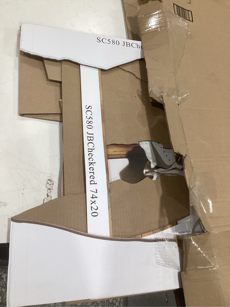 Condition photo showing As Is for star cutouts cut out of justin bieber check shirt