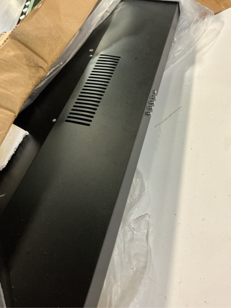 Condition photo showing Good Condition for firegas black under cabinet range hood 36 inch, ducted/ductless convertible kitchen hood with 3 speed exhaust fan, 300 cfm, led lights, brushlesss dc motor vent hood for kitchen black 36 inch