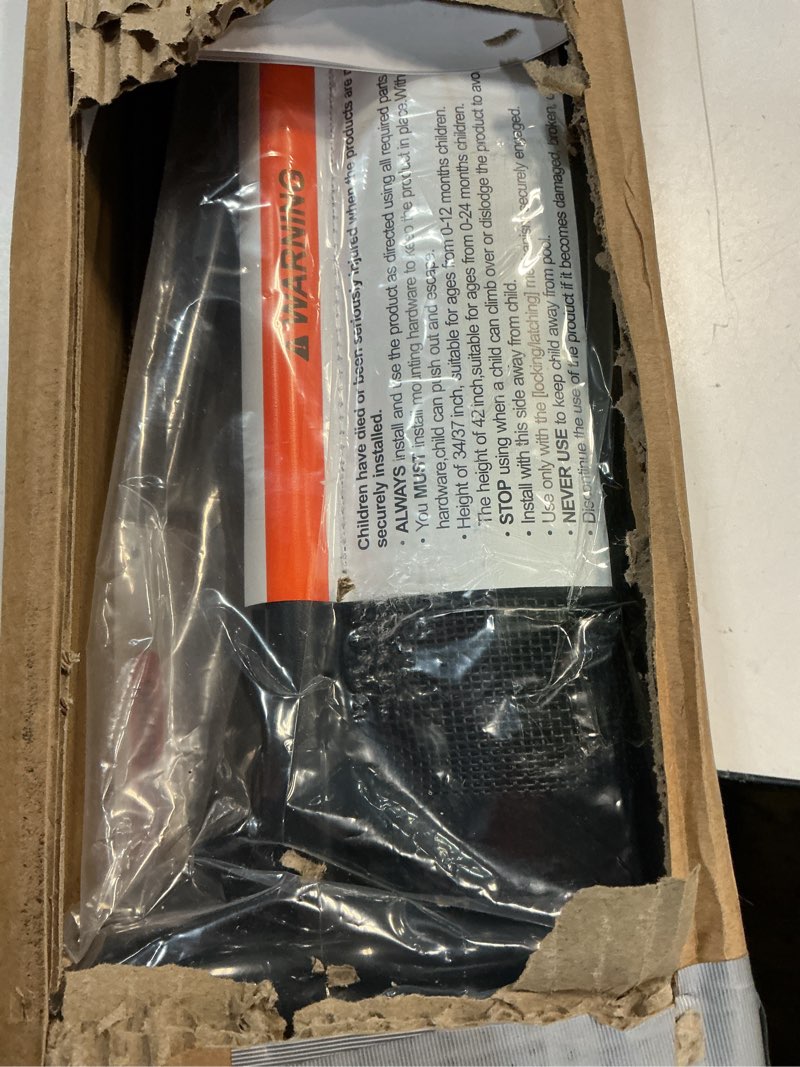 Condition photo showing Good Condition for 100 inch Retractable Baby Gates 42 inch Tall, Retractable Gate with Reinforced Strip Design to Prevent Crawling Through, 8 FT Extra Wide Retractable Dog Gate for Indoor/Outdoor Black 42" Tall x 100" Wide