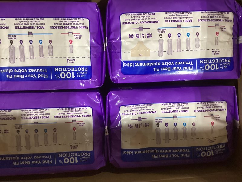 Condition photo showing New/Like New for Always Discreet Adult Incontinence Pads for Women, Heavy Absorbency, Long Length, Postpartum Pads, 156 Count (4 Packs of 39) Long 156