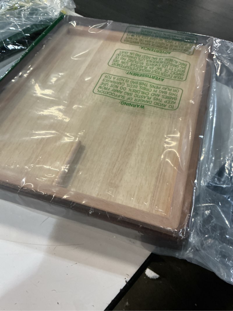 Condition photo showing Good Condition for handcrafted solid wood picture frame with mat for wall or tabletop display, perfect for photos and artwork. (walnut, 11"x14" matted to 5"x7"/8"x10") walnut 11"x14" matted to 5"x7"/8"x10"