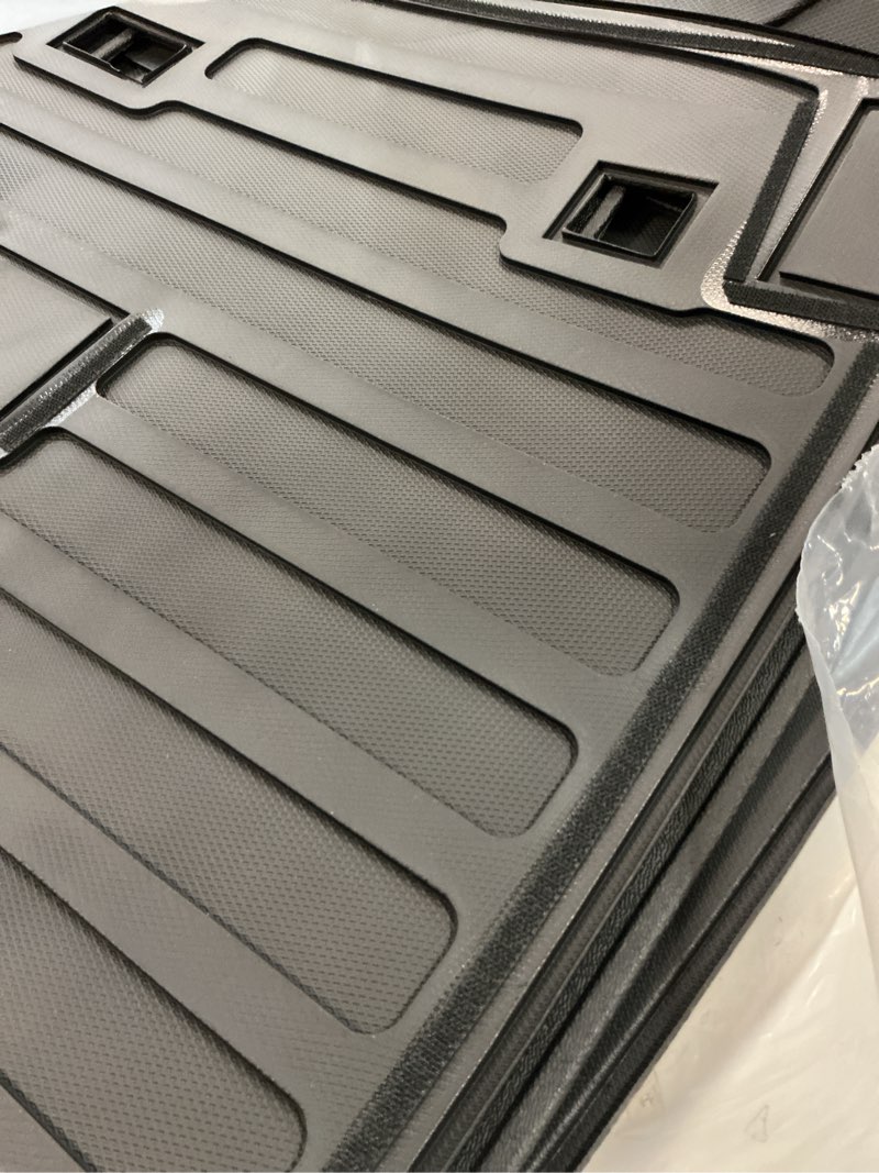 Condition photo showing As Is for powoq 7 Seats Cargo Mat Compatible with 2024-2025 Lexus TX350 TX500H TX550H+ Cargo Liner Trunk Mat TPE Backrest Trunk Liner Replacement for 2024 2025 Lexus TX Accessories 2nd Row Backrest Mat+Trunk Mat with Backrest Mat