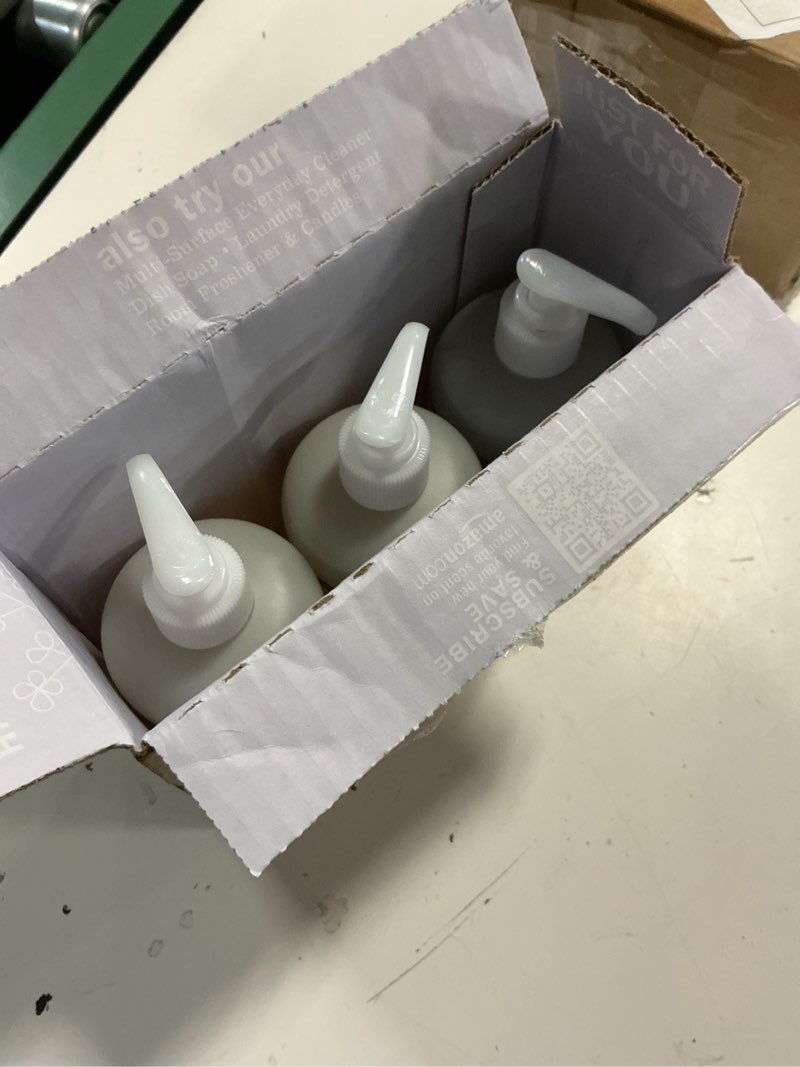 Condition photo showing New/Like New for mrs. meyer's clean day hand soap, oat blossom, 12.5 fl oz bottle - 3 pack