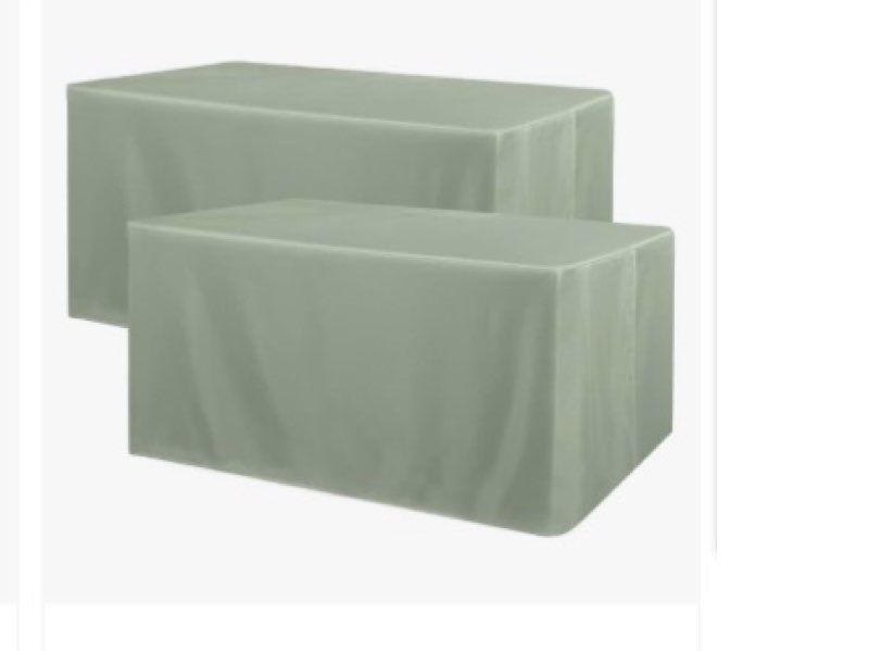 sancua 2 pack sage green tablecloth 60 x 102 inch, rectangle table cloth for 6 feet tables - stain a