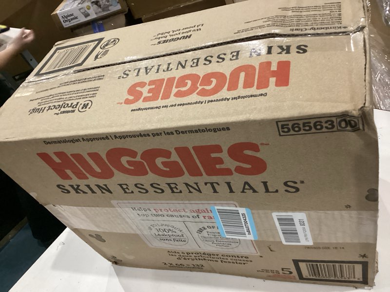 Condition photo showing Good Condition for Huggies Size 5 Diapers, Skin Essentials Baby Diapers, Size 5 (27+ lbs), 132 Count (2 Packs of 66), Packaging May Vary