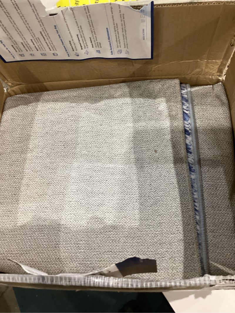 Condition photo showing Good Condition for Garvee Printed Rug (Not Woven!) Long Hallway Runners 2x10 Washable Area Rug, Farmhouse Rustic Bordered Area Rug Non Slip Kithchen Runner Soft Low Pile Indoor Carpet Runners for Entryways, Laundry Room Printed|light Blue 2' x 10' (Runner)