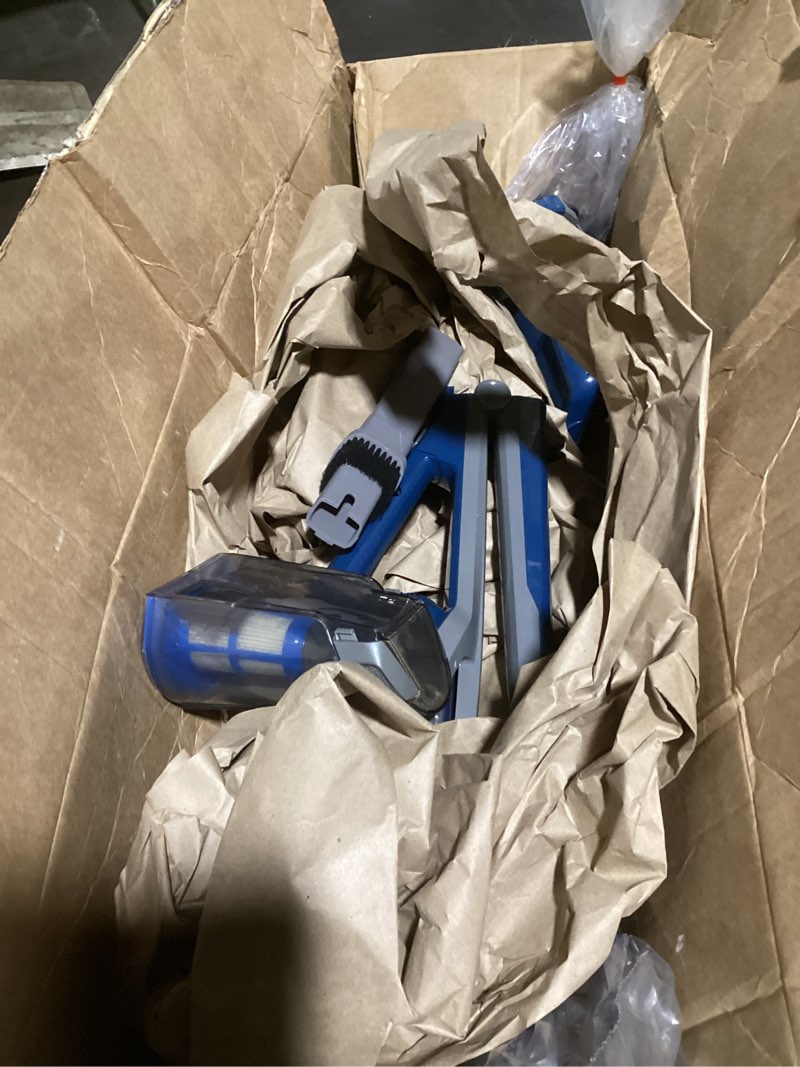 Condition photo showing As Is for Handheld Vacuum Cordless, 15000PA Strong Suction Hand Held Car Vacuum Cleaner Rechargeable, Portable Hand Vacuum with Multi-Nozzles & Washable Filter for Home Office, Car, Pets Gray & Deep Blue