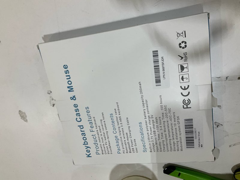 Condition photo showing Good Condition for keyboard case for ipad mini 7 (a17 pro 2024) & mini 6 (2021) 8.3inch - with mouse and magnetically keyboard, case with pencil holder for ipad mini 7th/6th generation, auto sleep/wake, black ipad mini 6/7 (a17 pro) - 8.3 inch black