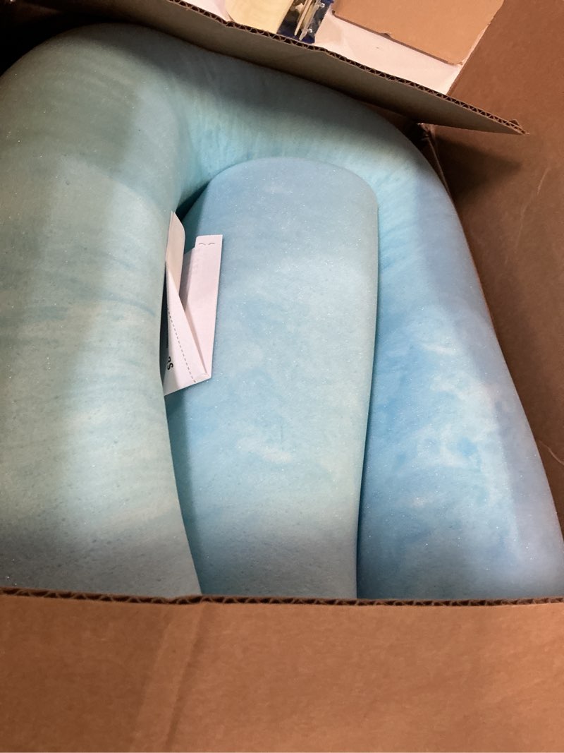 Condition photo showing As Is for Sure2Sleep Gel Swirl Memory Foam Mattress Topper - 2 Inch, Pressure Relieving, Cooling Comfort - Made in The USA & CertiPUR-US Certified - Softens Firm Beds and Extends Mattress Life - Queen Size Queen 2 INCH