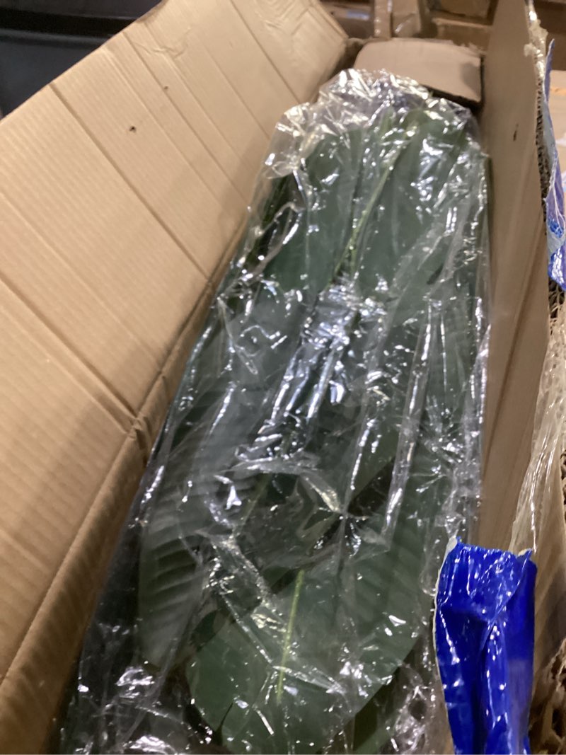 Condition photo showing As Is for Artificial Tree 6.6Ft Silk Bird of Paradise Large Big Fake Potted Plants Tall Faux Silk Floor Plants for Home Living Room Bedroom Office Decor Indoor Outdoor… 6ft 7in