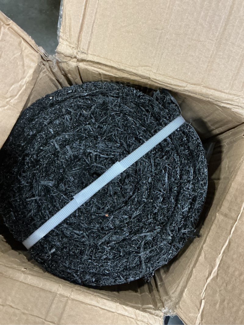 Condition photo showing New/Like New for lukloy 4pack 120" l x 4.5" w black rubber mulch for landscaping with fixing stakes, recycled rubber mulch mat roll, permanent weed barrier garden edging border mat for gardening, plants, flowers