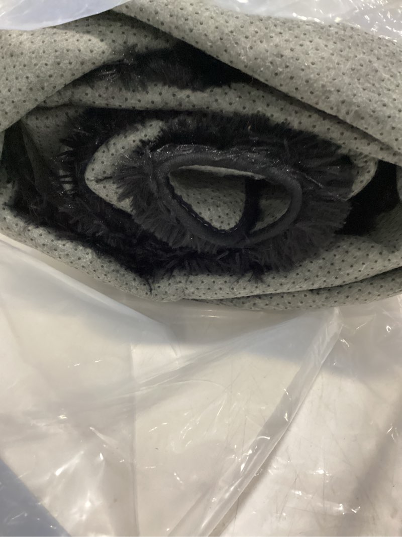 Condition photo showing Good Condition for Super Soft Area Rugs for Living Room 5x7 Black, Fluffy Furry Shaggy Fuzzy Area Rug, Upgrade Anti-Skid Rectangular, High Pile Soft Throw Rug for Bedroom and Kids Room, Home Decor Aesthetic Black 5' x 7' (Rectangular)