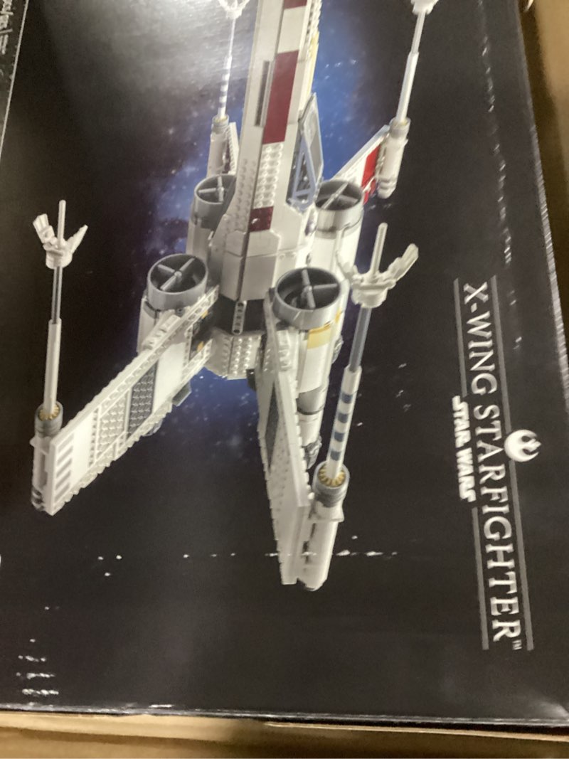 Condition photo showing Good Condition for lego star wars ultimate collector series x-wing starfighter building set for adults, star wars collectible for build and display with luke skywalker minifigure, fun gift idea for fans, 75355