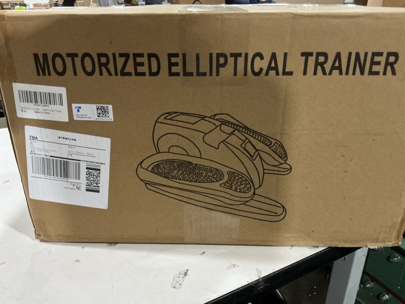 Condition photo showing As Is for Under Desk Elliptical Machine, Electric Elliptical Leg Exerciser for Seniors with 12 Adjustable, Por