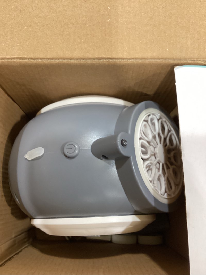 Condition photo showing Good Condition for rechargeable bubble machine - auto 360° rotation, 75° tilt range, 10 large wands - bubbles blower maker for kids, toddlers, outdoor play, wedding, birthday, parties, gifts toys for boys, girls white