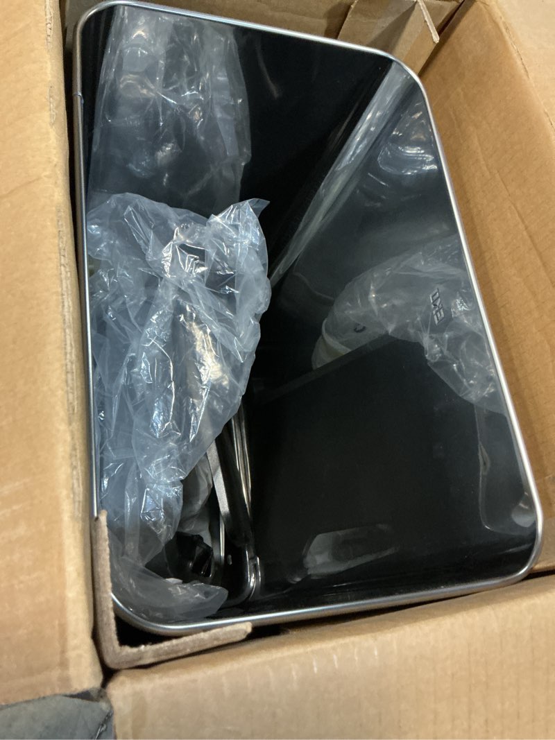 Condition photo showing Good Condition for eko mirage-t 50 liter / 13.2 gallon touchless rectangular motion sensor trash can, brushed stainless steel finish