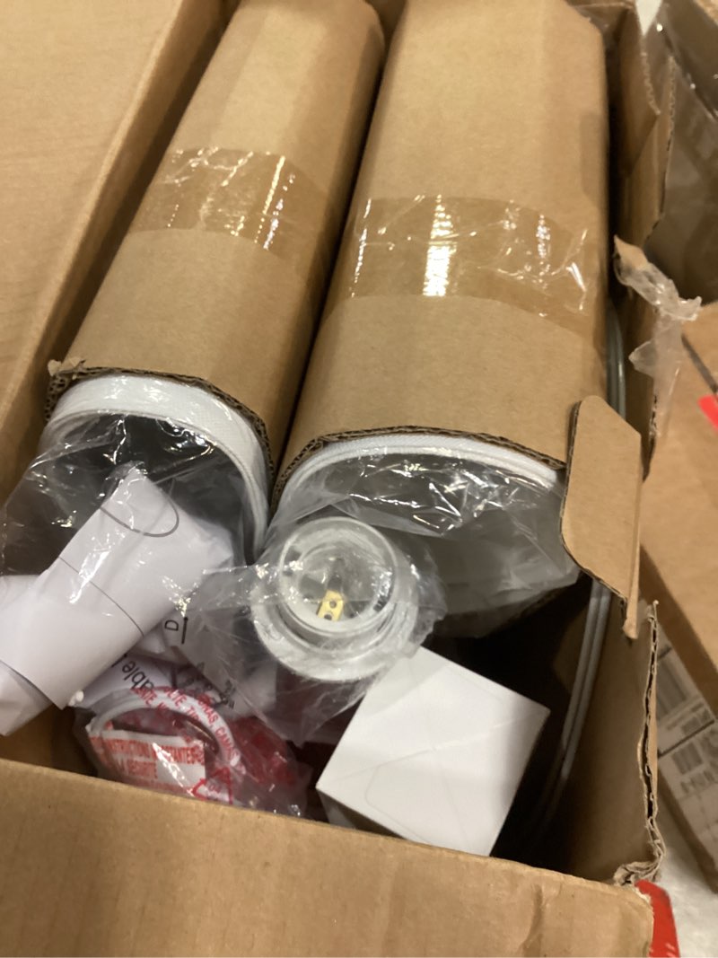 Condition photo showing As Is for GyroVu Table Lamp Set of 2, 18.63” Ceramic Table Lamp Classic Beside Lamps Nightstand Lamp Modern Table Lamp for Living Room, Bedroom & Office Rocker Swtich Pink-LED