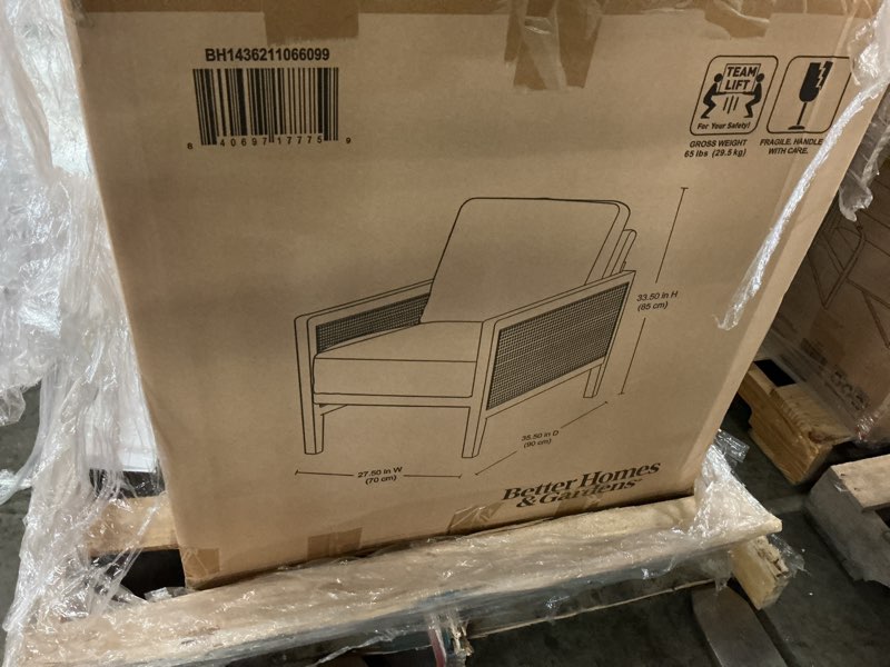 Condition photo showing New/Like New for better homes & gardens springwood caning accent chair