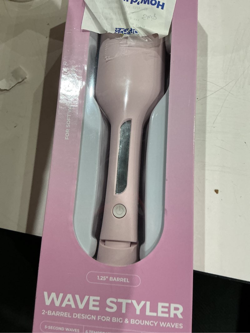 Condition photo showing Good Condition for kenzzi wave styler 2-barrel hair waver, 1.25 in, 6 heat settings, pink
