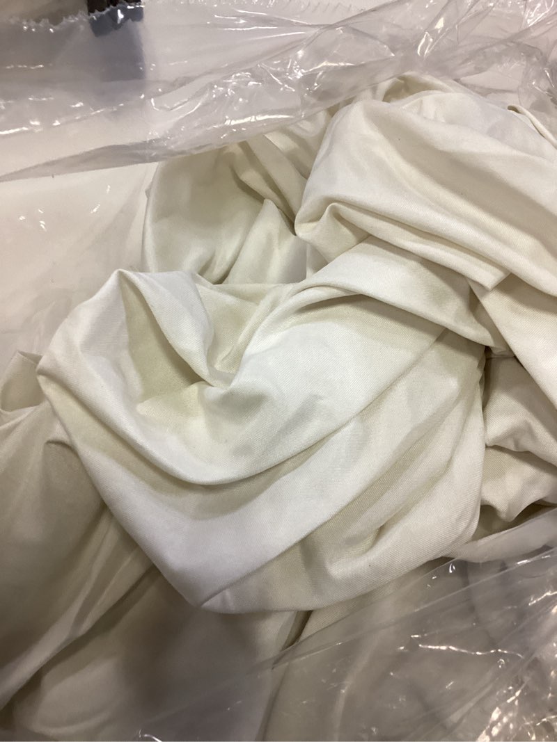 Condition photo showing As Is for king size 1 piece sheet set - comfy breathable & cooling sheets - hotel luxury bed sheets for women, men, kids & teens - deep pockets, easy-fit, wrinkle free sheets - off white oeko-tex bed sheet set 10 - off white king