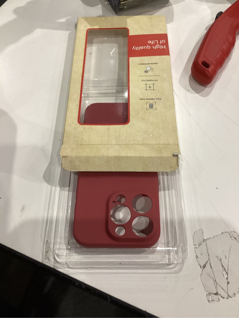 Condition photo showing Good Condition for Bastmei for iPhone 15 Pro Case 6.1",Extremely Light Ultra-Light Super Slim Camera Protection Hard PC Cover Case for iPhone 15 Pro (Gravel Red)