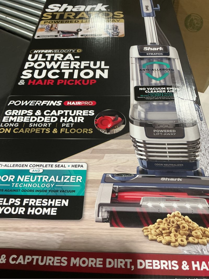 Condition photo showing Good Condition for Shark Upright Vacuum, Stratos with DuoClean PowerFins, HairPro, Powered Lift-Away, Self-Cleaning Brushroll, & Odor Neutralizer Technology, Navy, AZ3002 DuoClean w/ Odor Neutralizer