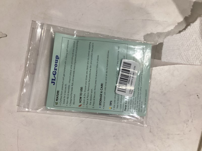 Condition photo showing Good Condition for JL-Group Metatarsal Pads Women, Ball of Foot Cushions, Heels Inserts for Shoes, 2 Pairs Invisible High Heels Pads to Keep Foot from Sliding Forward, One Size Fits for All Day Comfort (Clear) Clear One Size