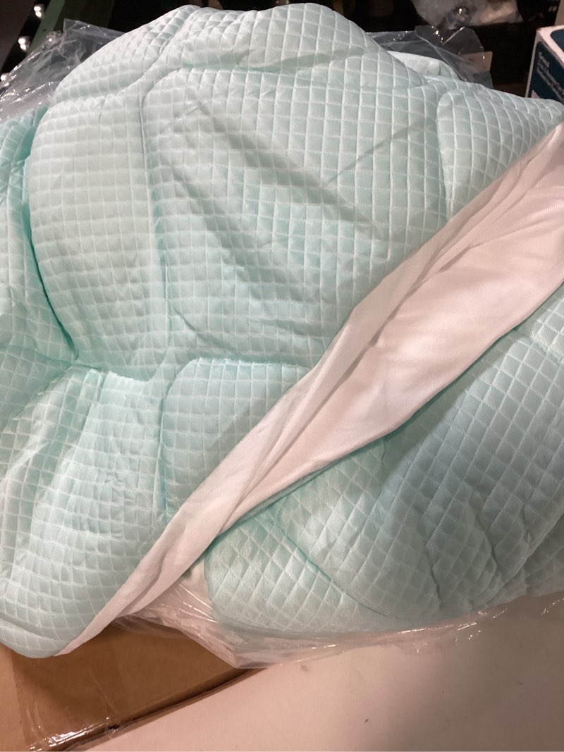 horimote home quilt twin size aqua blue, lightweight quilt for summer ultra-soft microfiber modern style quilted clouds pattern bedspread quit set 2 pieces (1 quilt and 1 pillow sham)