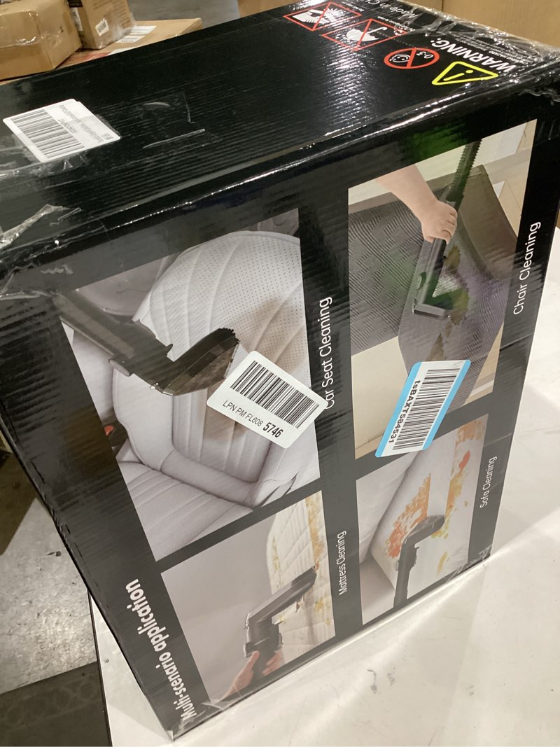 Condition photo showing As Is for Portable Carpet & Upholstery Spot Cleaner Machine 20Kpa Power Suction Carpet Shampooer Deep Cleaning for Pet Stains,Couch,Stair,Car,Furniture with Dual Brush Heads & Cleaning Solution & Self-Cleaning Grey