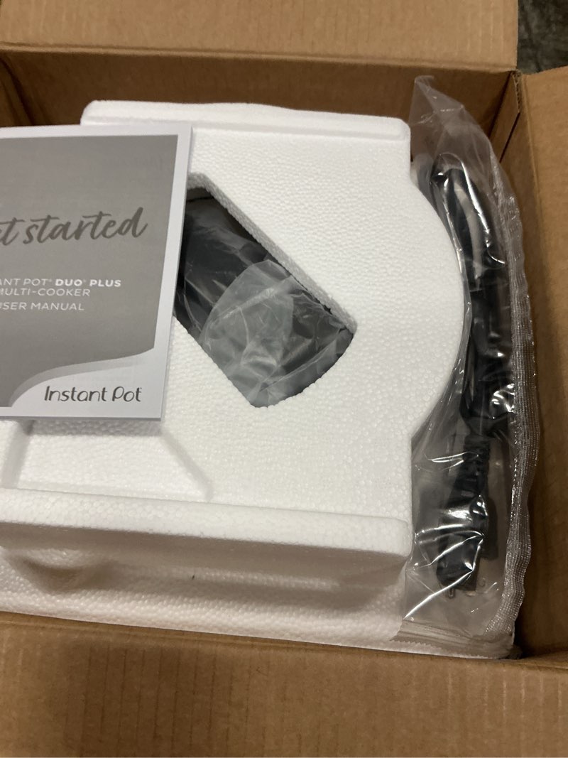Condition photo showing New/Like New for instant pot duo plus 9-in-1 multicooker pressure cooker slow cook rice maker steamer saut?© yogurt warmer & sterilizer includes app with over 800 recipes stainless steel 6 quarts