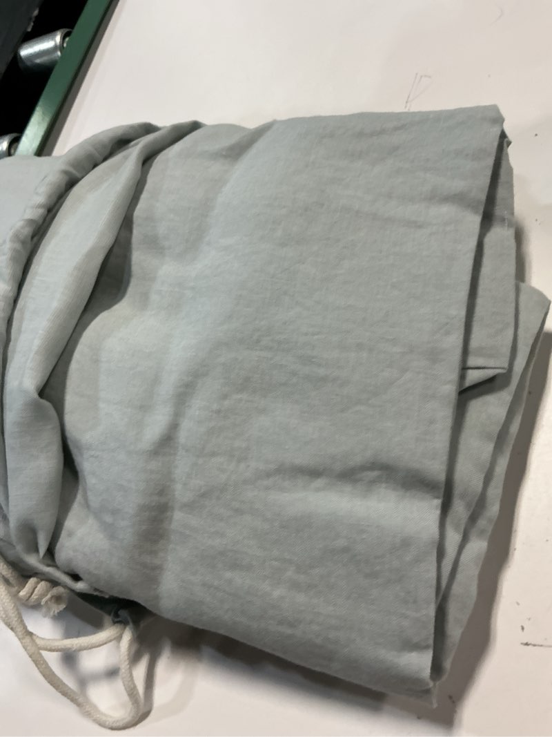 Condition photo showing Good Condition for european linen duvet cover set, full/queen, mist